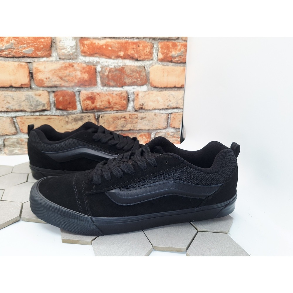 Vans KNU SKOOL Men's‎ Casual Skate Men Sz 16  Sneaker  VN0009QCBKA Black Rare